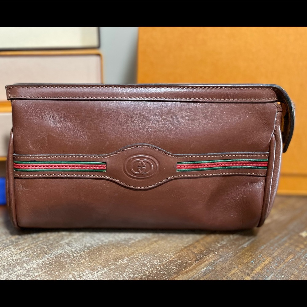 Gucci Leather Toiletries Bag